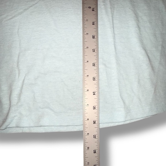 TALBOTS DROP SHOULDER V-NECK TEE - Plus 1X Seaside Blue - Picture 11 of 12